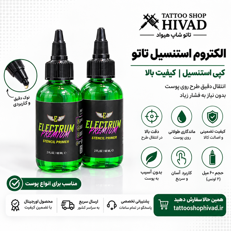 ژل استنسیل الکتروم هاکپی|60میل